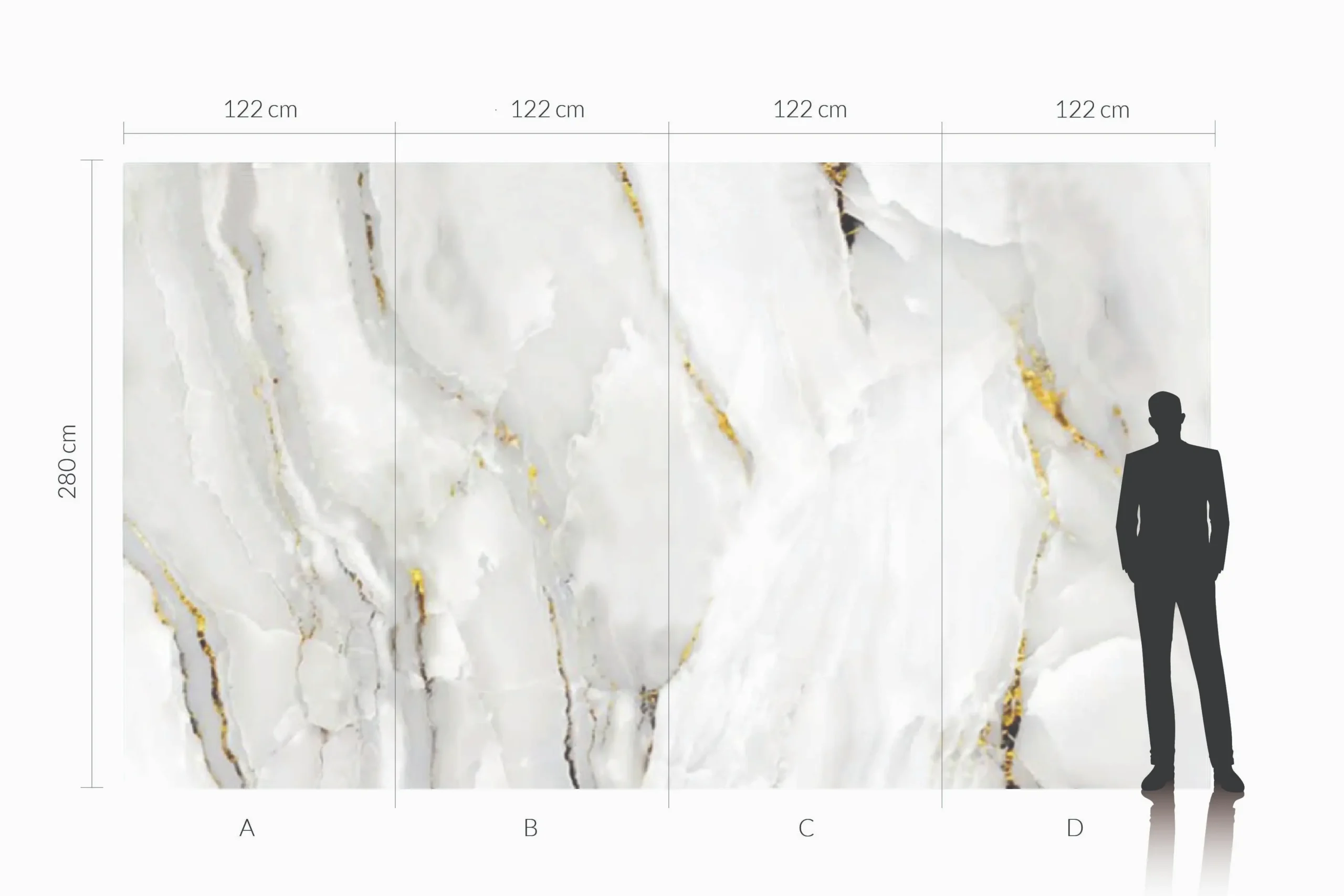Płyta węglowa SPC Calacatta Gold matowa — wzór marmur 280x122 cm