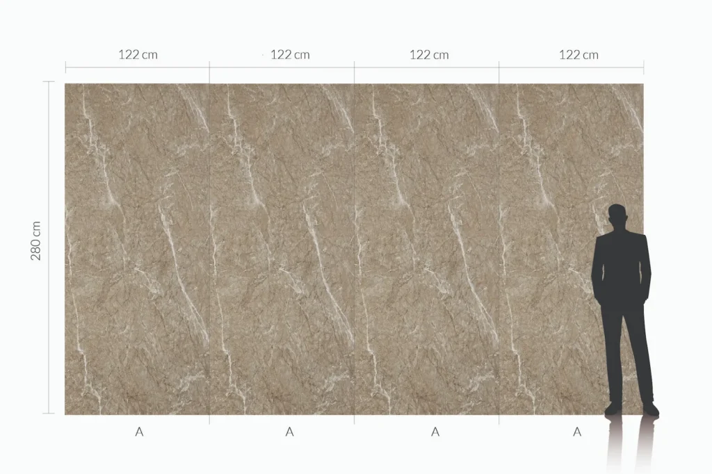 Płyta węglowa SPC Emparador Grey błyszcząca — wzór marmur 280x122 cm