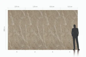 Płyta węglowa SPC Emparador Grey błyszcząca — wzór marmur 280x122 cm