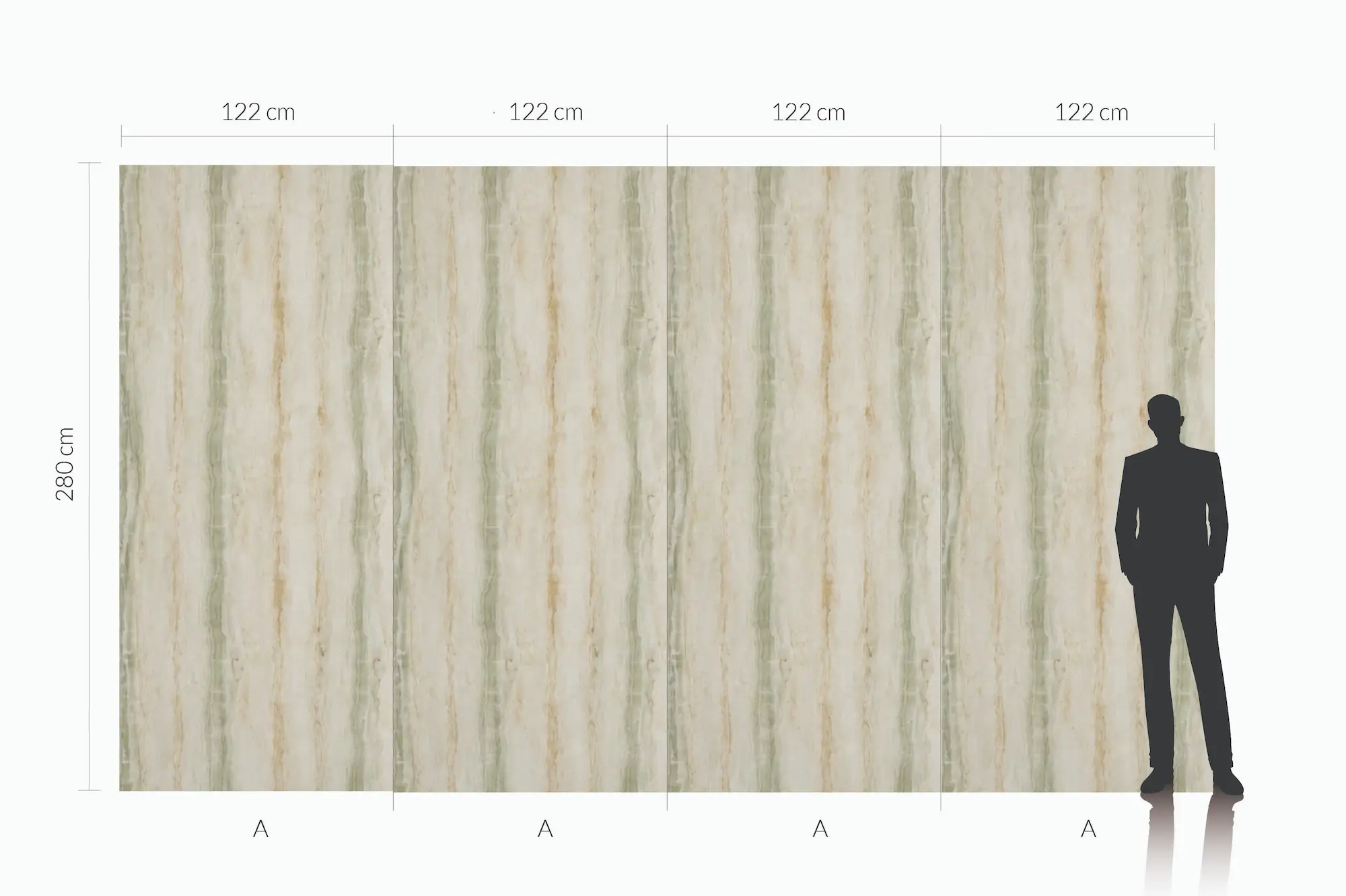 Płyta węglowa SPC Green Marble matowa — wzór marmur 280x122 cm