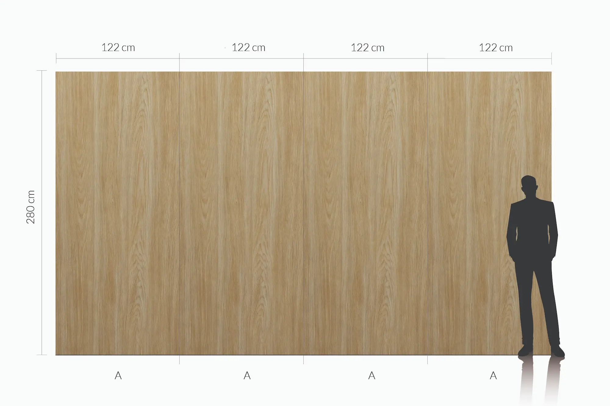 Płyta węglowa SPC Natural Wood matowa — wzór drewno 280x122 cm