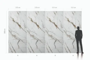 Płyta węglowa SPC Royal Galaxy błyszcząca — wzór marmur 280x122 cm