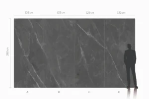 Płyta węglowa SPC Whisper Graphite matowa — wzór kamień 280x122 cm